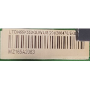 MAIN PARA TV SHARP / NUMERO DE PARTE 200476 / RSAG7.820.6591/ROH / LTDN65K550GUWUS / PÁNEL HE650HU-B01/S5/XP/GM/ROH / DISPLAY V650DJ4-QS5 REV.M1 / MODELO LC-65N7000U	